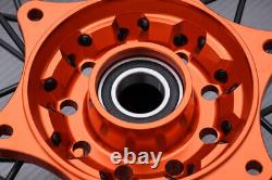 Roue arrière / jante Orange Off-Road MX complète KTM XC 125 2021-2022 2,15x19