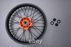 Roue arrière / jante tout-terrain orange complète KTM EXC 150 TPI 2020-2023 2,15x19