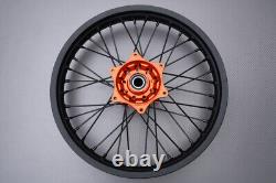 Roue arrière / jante tout-terrain orange complète KTM EXC 150 TPI 2020-2023 2,15x19