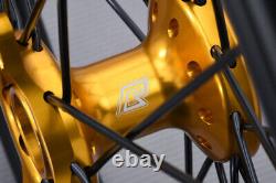 Roue avant / jante MX tout-terrain jaune complète SUZUKI RMZ 450 2007-2022 1,6x21