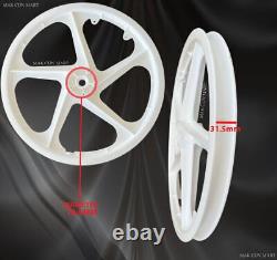 Roue complète de BMX 20 PVC Sport Rim (BLANC) Ensemble de moyeux GRATUIT LIVRAISON