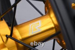 Roue/ jante arrière Enduro jaune complète pour SUZUKI RMZ 250 RM-Z 2007-11 2,15x18