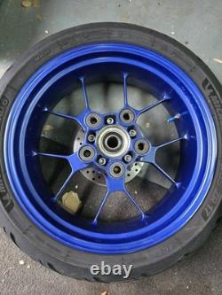 Roues Complètes Bleues 17 avec Disques et Pneus pour Aprilia Rsv 1000 Tuono 2004-2008