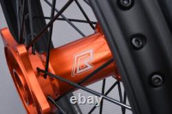 Roues / Jante Arrière Orange Tout-Terrain MX Complète KTM XC 300 2015-2023 2,15x19