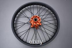 Roues / Jante Avant Complète Orange Off-Road MX pour KTM XC 450 2004-2007 1,6x21