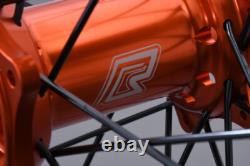Roues / Jantes Arrière Orange Off-Road MX Complètes KTM SXF 250 2023-2024 2,15x19