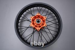 Roues arrière complète Orange Enduro / Jante KTM SXF 250 2023-2024 2,15x18