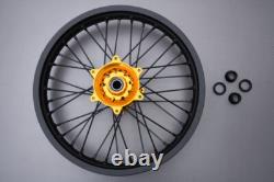 Roues arrière tout-terrain jaunes / Jante complète SUZUKI RMZ 250 RM-Z 2016-2018 2,15x19