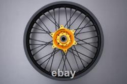 Roues arrière tout-terrain jaunes / Jante complète SUZUKI RMZ 250 RM-Z 2016-2018 2,15x19