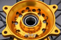 Roues arrière tout-terrain jaunes / Jante complète SUZUKI RMZ 250 RM-Z 2016-2018 2,15x19