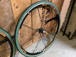Roues complètes Retro Rolf Vector Pro, Vintage, 700c, Tubes Noirs