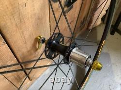 Roues complètes Retro Rolf Vector Pro, Vintage, 700c, Tubes Noirs