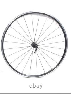 Roues complètes jante argent moyeu noir