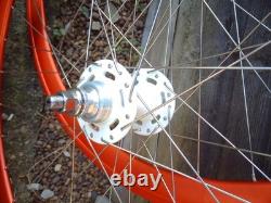 Roues de piste Deep Section Red 32h, rayons Dt, moyeux Halo Flip Flop