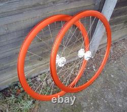 Roues de piste Deep Section Red 32h, rayons Dt, moyeux Halo Flip Flop