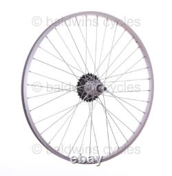 Roues de vélo hybride PAIR 700c + roue libre Shimano 7 vitesses