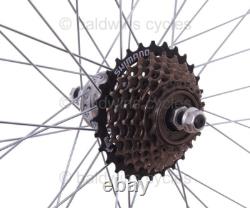 Roues de vélo hybride PAIR 700c + roue libre Shimano 7 vitesses