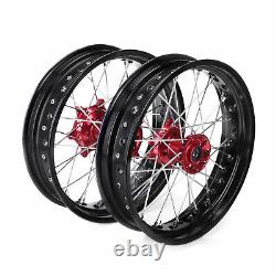 Supermoto Complete Wheel Rims 173.5 4.25 Pour Honda Cr125 250r Crf250 450r 14-18