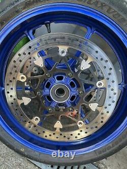 Suzuki Gsxr1000 L7 L9 Wheels Rims 2017 2020 Complet Avec Disques De Frein Bleu
