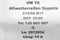 VW T6 Roue Complète Tous Temps R Superia Jante Acier 215 60 R17 4Mm