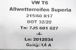 VW T6 Roue Complète Toutes Conditions L Superia Roue de Secours Jante Acier 215 60 R17 5Mm