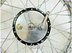 Vintage 19 Roue Rim Complete Avec Portes Demi & Largeur Hub Bsa Norton Enfield